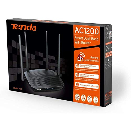 WIRLESS ROUTER - TENDA AC1200 MODEL AC5 SMART DUAL BAND
