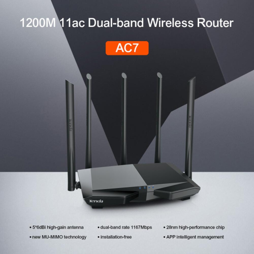 WIRLESS ROUTER - TENDA AC1200 MODEL AC7 SMART DUAL BAND - Figura 2