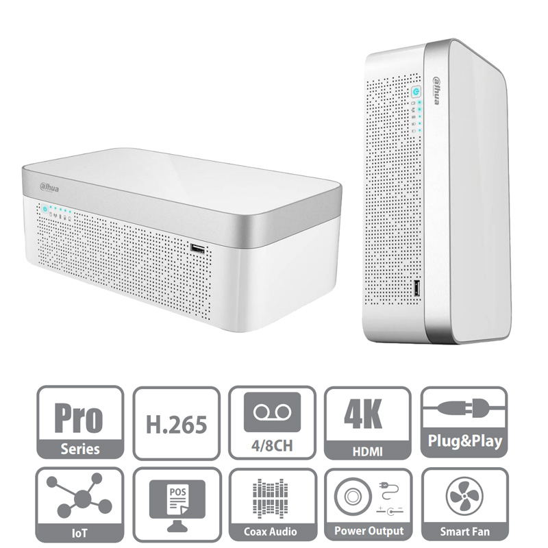 XVR7108E-4KL-B-X 8 Channel Penta-brid 4K Elegant Digital Video Recorder