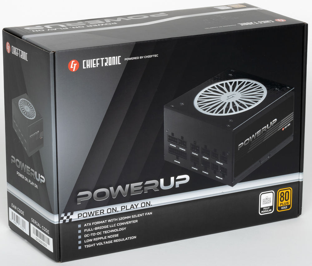 PSU CHIEFTEC POWERUP 850W 80+ GOLD MODULAR