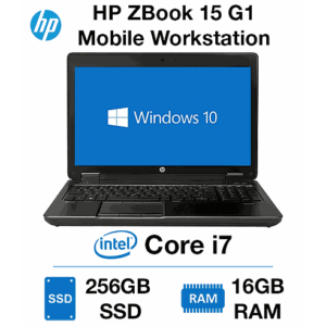LAPTOP HP ZBOOK 15/I7-4800MQ/16GB RAM/256GB SSD/QUADRO K610M 1GB/15.6"/W10