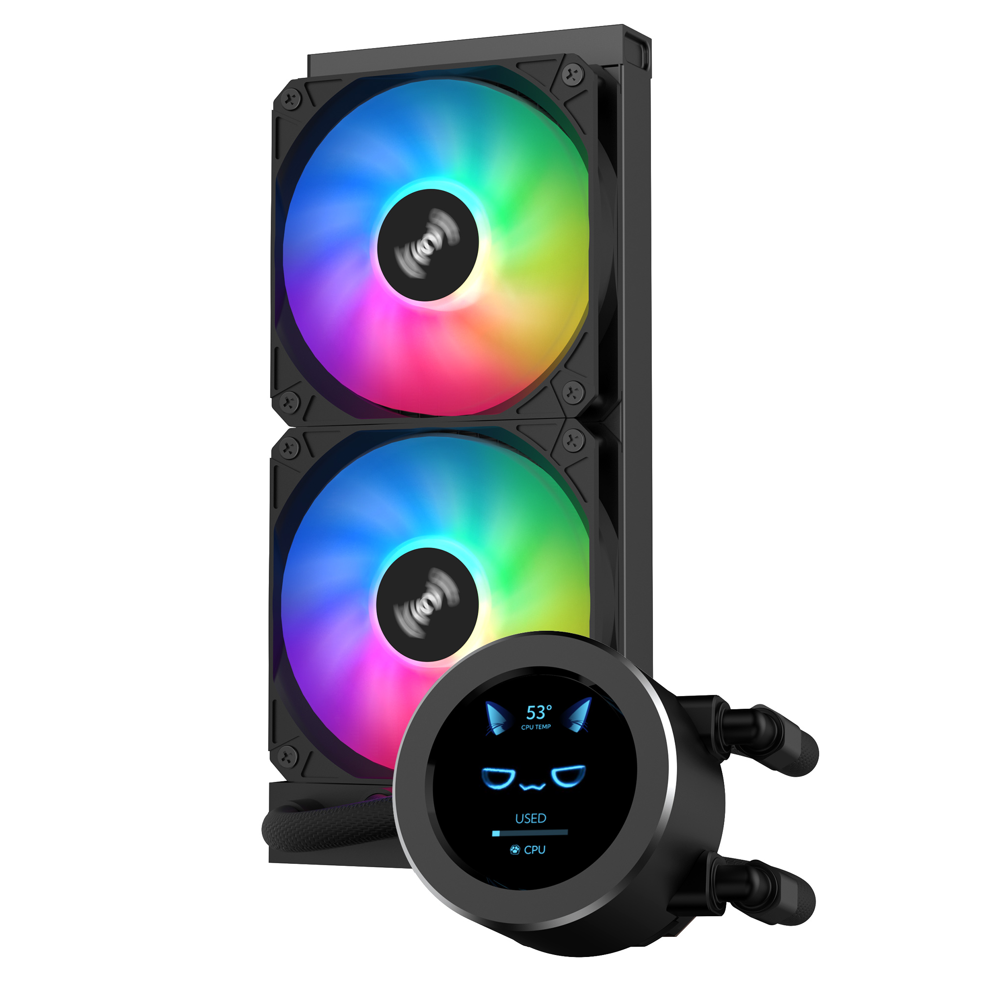 CPU COOLER NEBULA AQUA FORCE 240 BLACK ARGB