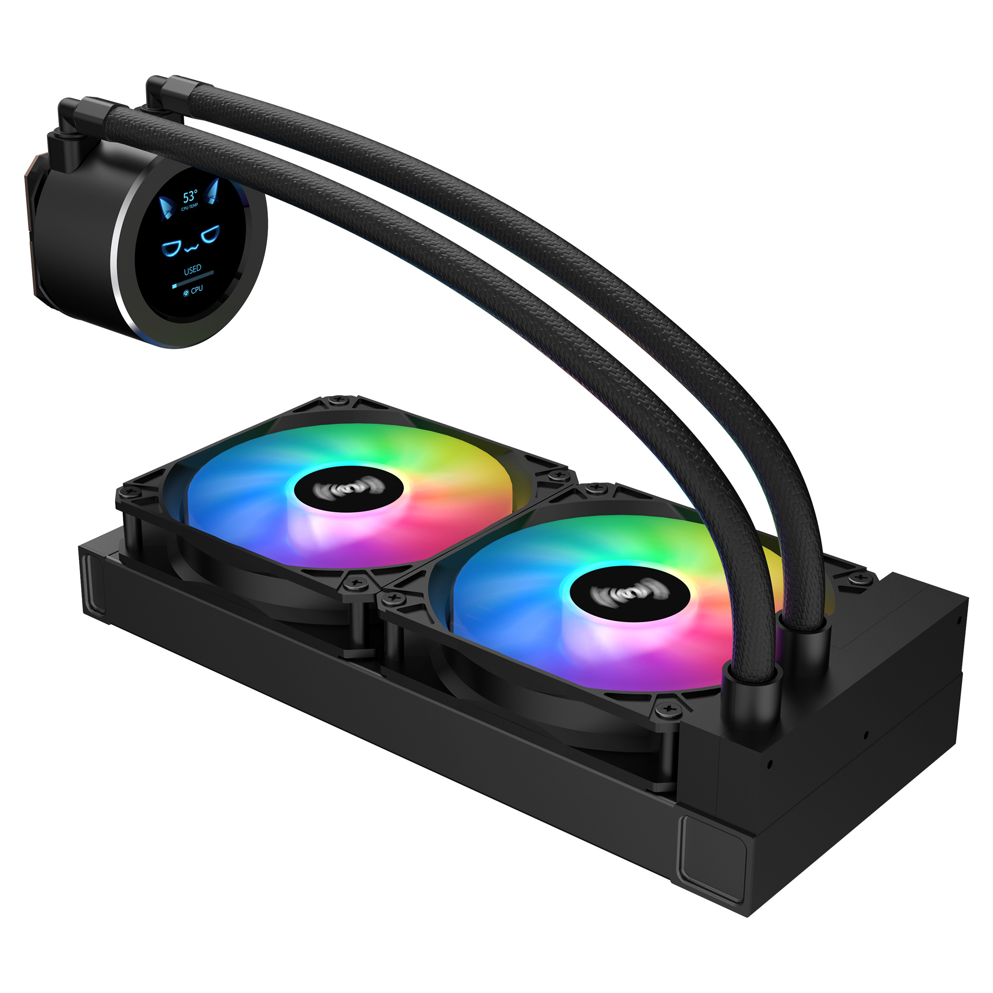 CPU COOLER NEBULA AQUA FORCE 240 BLACK ARGB - Figura 2
