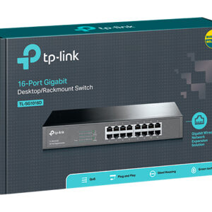 SWITCH TP-LINK 16-PORT GIGABIT RACKMOUNT TL-SG1016D