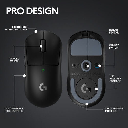 Logitech PRO X SUPERLIGHT 2 LIGHTSPEED Wireless Gaming Mouse - Figura 2