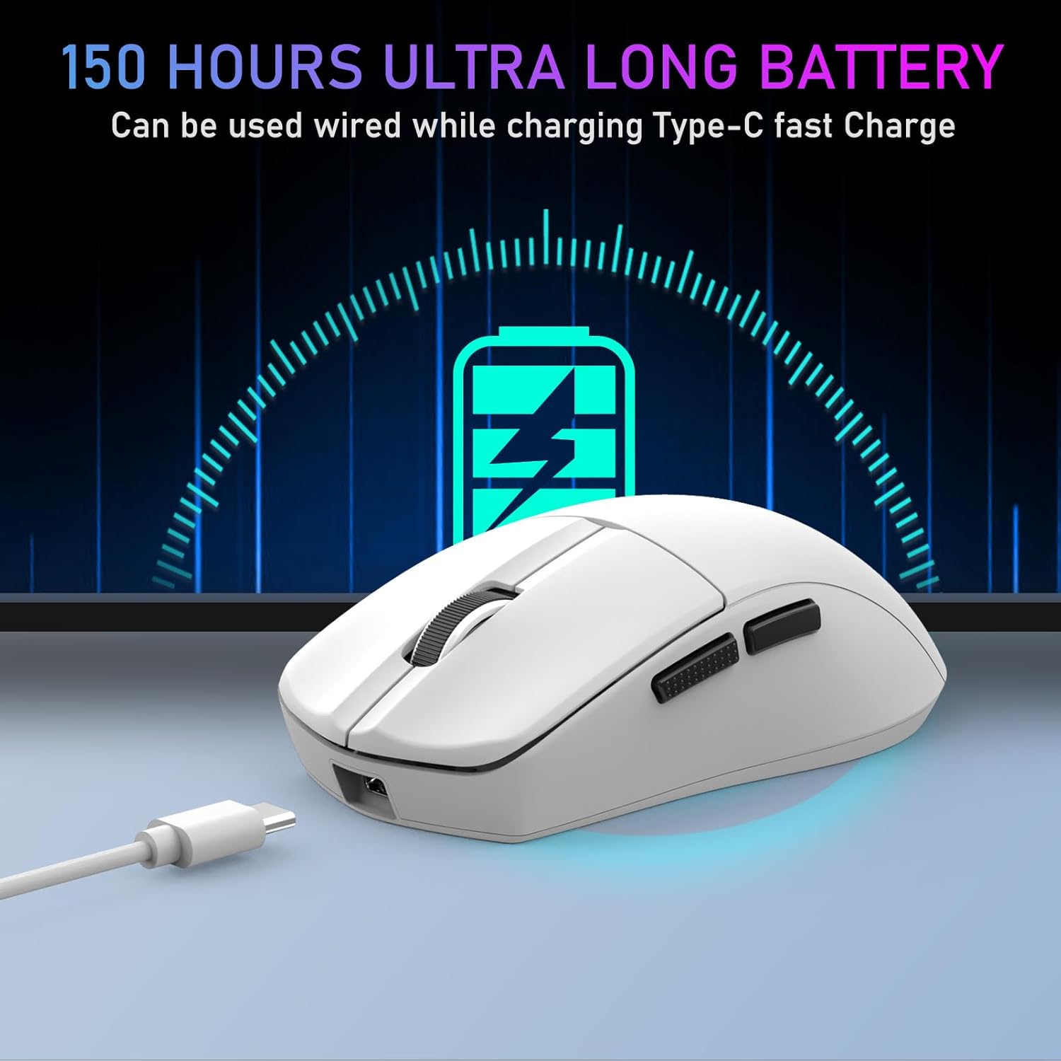 MOUSE WIRELESS E-YOOSO X-44 WHITE 1KHZ - Figura 3