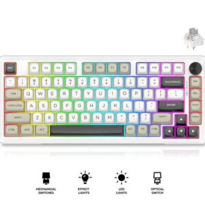 TASTIERE WIFI MEKANIKE E-YOOSO Z-82 White-gray-black Silverwood Switch