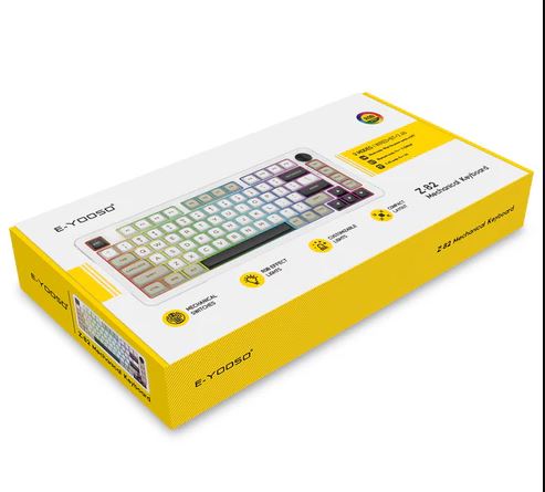 TASTIERE WIFI MEKANIKE E-YOOSO Z-82 White-gray-black Silverwood Switch - Figura 3