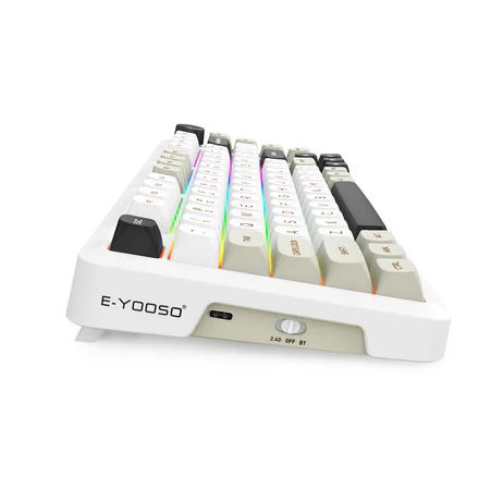 TASTIERE WIFI MEKANIKE E-YOOSO Z-82 White-gray-black Silverwood Switch - Figura 5