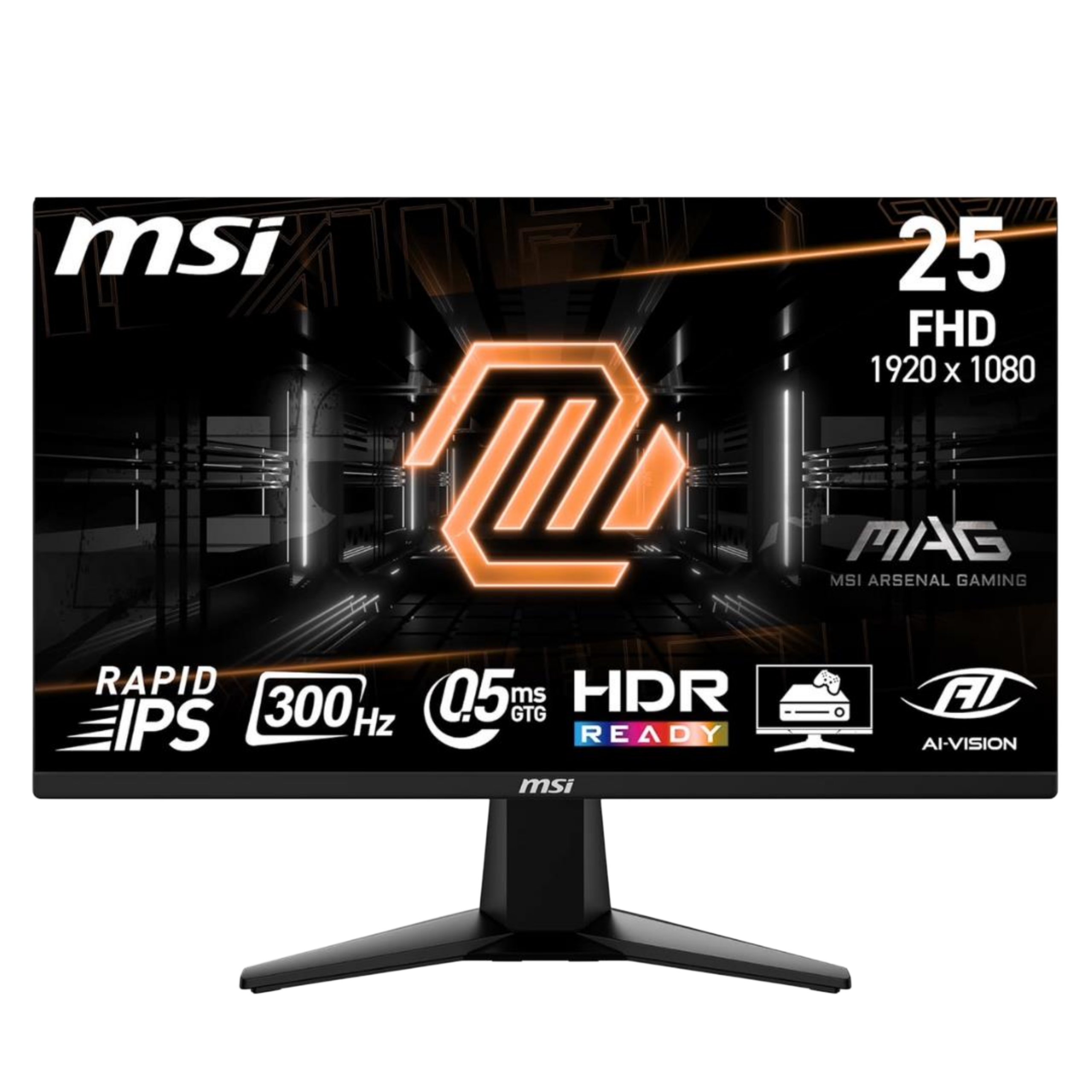 MONITOR GAMING MSI MAG 255XF 24.5 INCH FHD IPS 300HZ 0.5MS HDR
