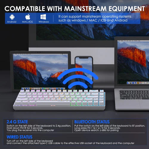 E-Yooso Z-686 Tri-Mode Keyboard