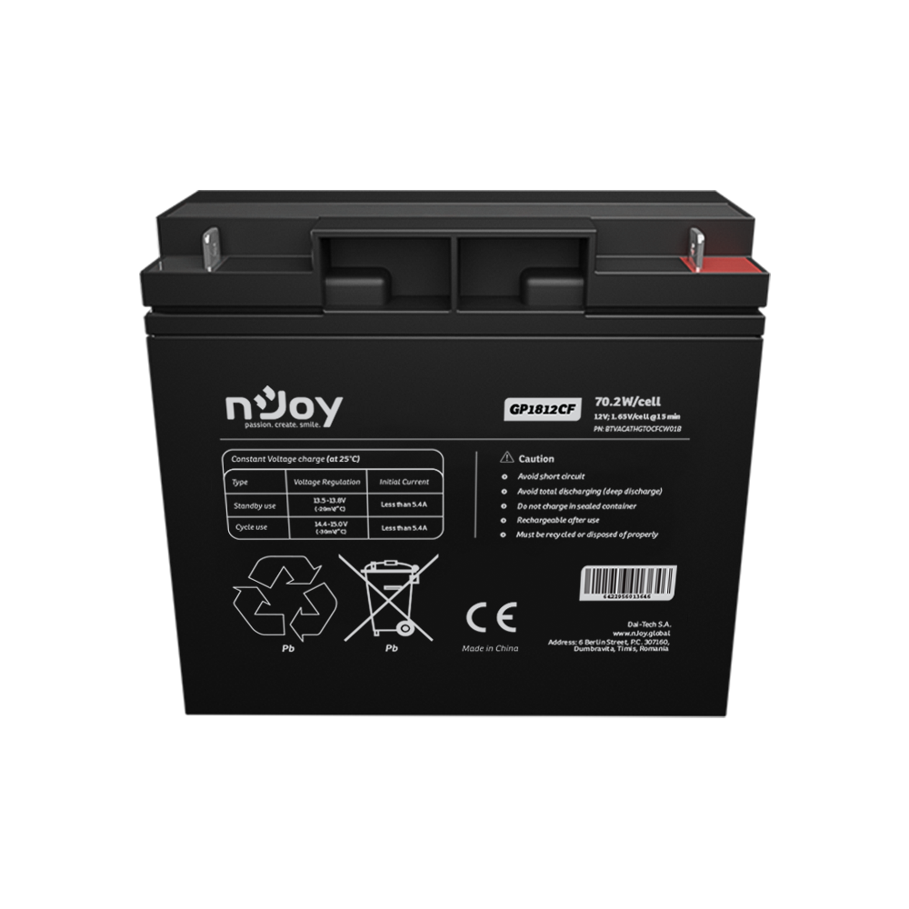 bateri UPS 12V 18Ah nJoy GP1812CF