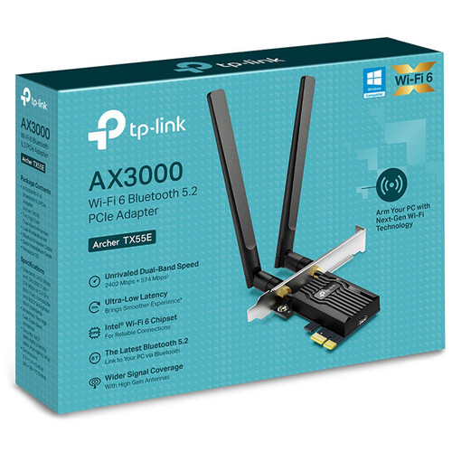 TP-Link Archer TX55E AX3000 Wi-Fi 6 PCIe Adapter