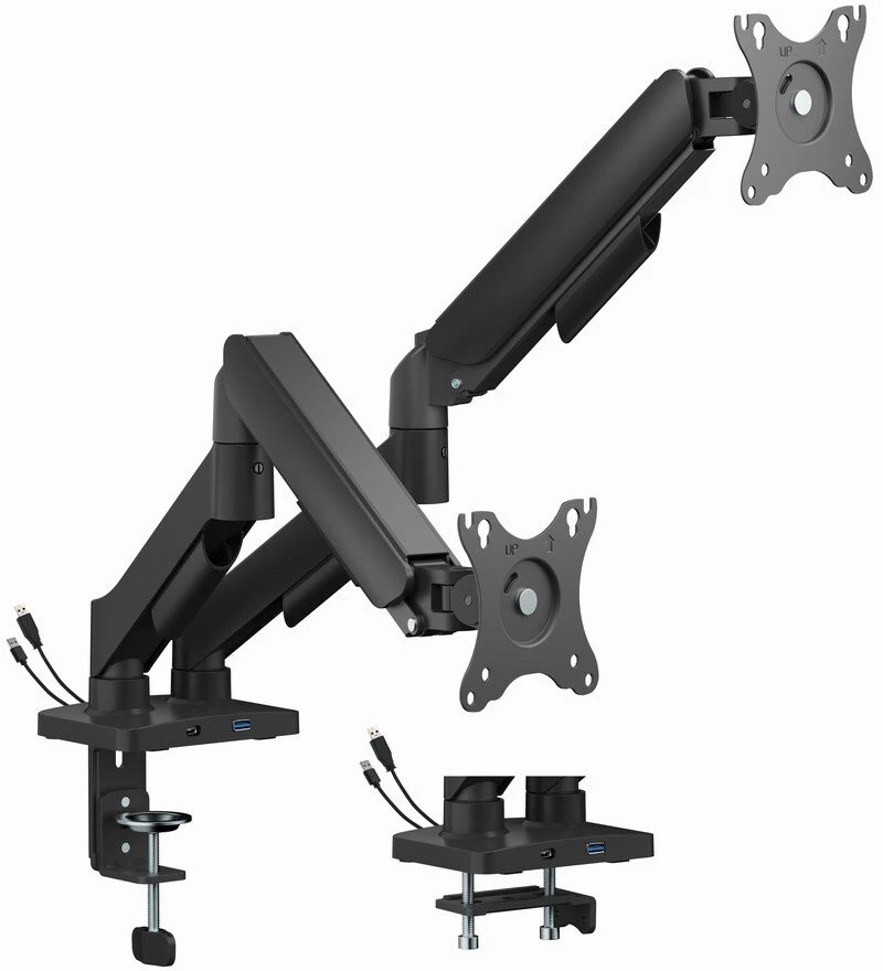 Gembird MA-DA2U-01 – Dual Monitor Arm 17"-32" me USB